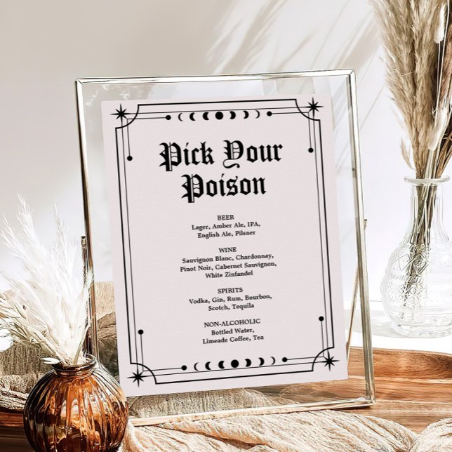 Dark Moody Halloween Wedding Bar Sign (Creator Uploaded)