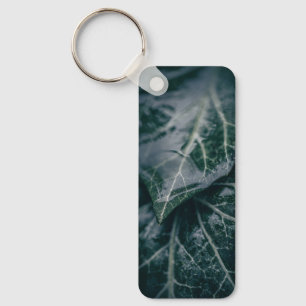 Dark Moody Ivy Leaves Nature Photo Key Ring