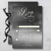Dark Moody Midnight Black Fog Wedding Dinner