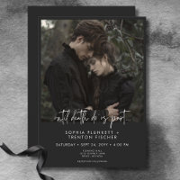 Dark Moody Minimal Photo Wedding