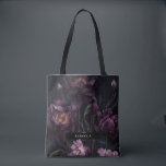 Dark Moody Purple Dramatic Florals Bridesmaid Tote Bag<br><div class="desc">Dark Moody Purple Dramatic Florals Bridesmaid Tote Bag</div>