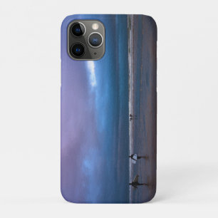 Dark moody purple sky seascape oil painting Case-Mate iPhone case