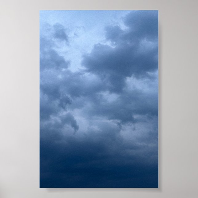 Dark Moody Storm Sky Dramatic Cloud Photography Poster (Front)