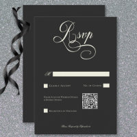 Dark Moody Victorian Moon & Sun Wedding QR Code