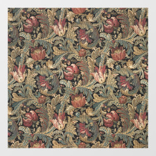 Dark Moody Vintage Floral Botanical Pattern