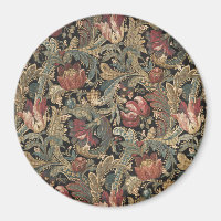 Dark Moody Vintage Floral Botanical Pattern