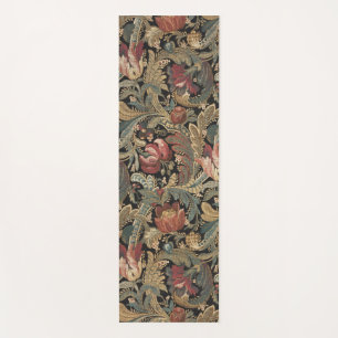 Dark Moody Vintage Floral Botanical Pattern Yoga Mat