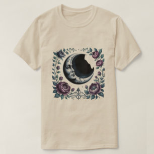 Dark Moon Garden – Mystical Gothic Night Art T-Shirt