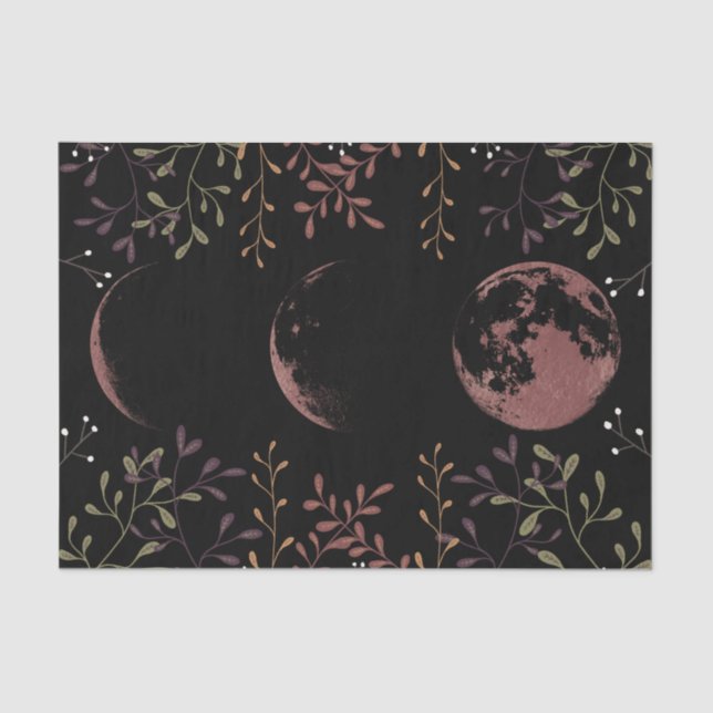 Dark Moon Phases   Tissue Paper (Front)