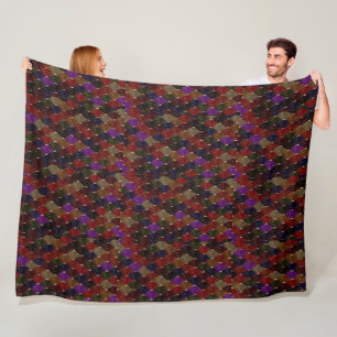Dark Mosaic Geometric Art Blanket