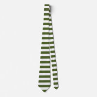 Dark Moss Green and White Stripes