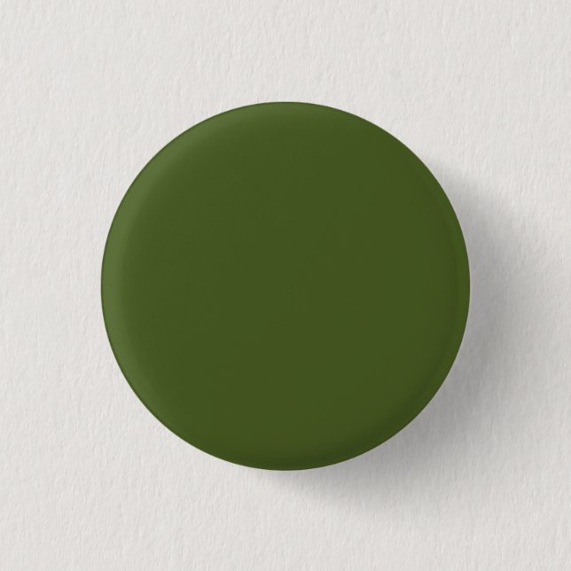 Dark Moss Green Solid Color 3 Cm Round Badge (Front)
