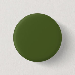 Dark Moss Green Solid Color 3 Cm Round Badge