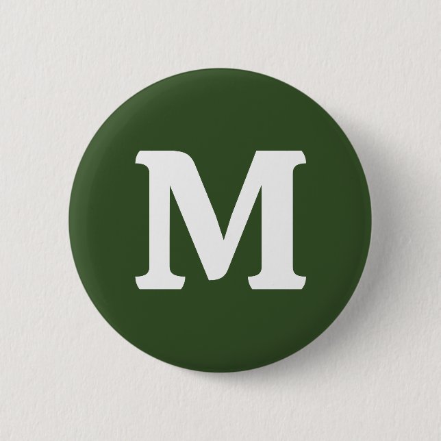 Dark Moss Green Solid Colour 6 Cm Round Badge (Front)