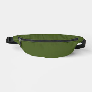 Dark Moss Green Solid Colour Bum Bags