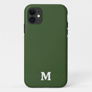 Dark Moss Green Solid Colour Case-Mate iPhone Case