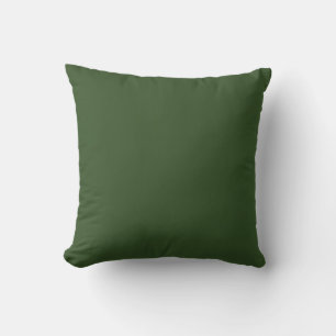 Dark Moss Green Solid Colour Cushion