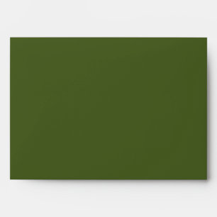 Dark Moss Green Solid Colour Envelope