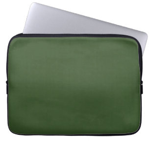 Dark Moss Green Solid Colour Laptop Sleeve