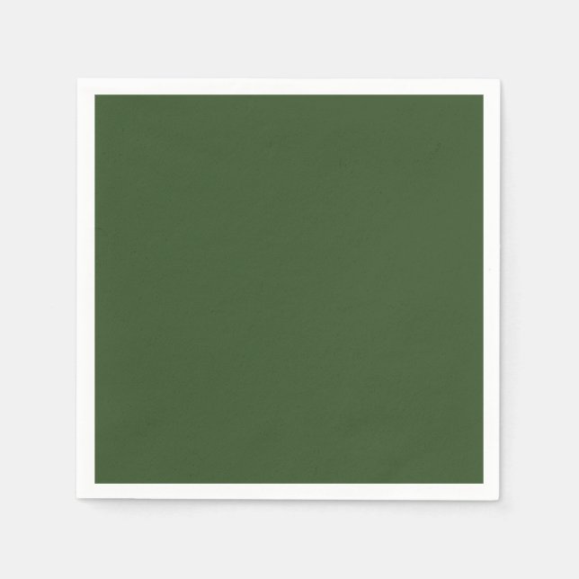Dark Moss Green Solid Colour Napkin (Front)