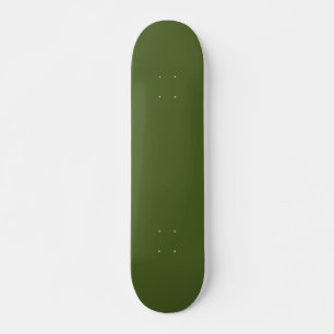 Dark Moss Green Solid Colour Skateboard
