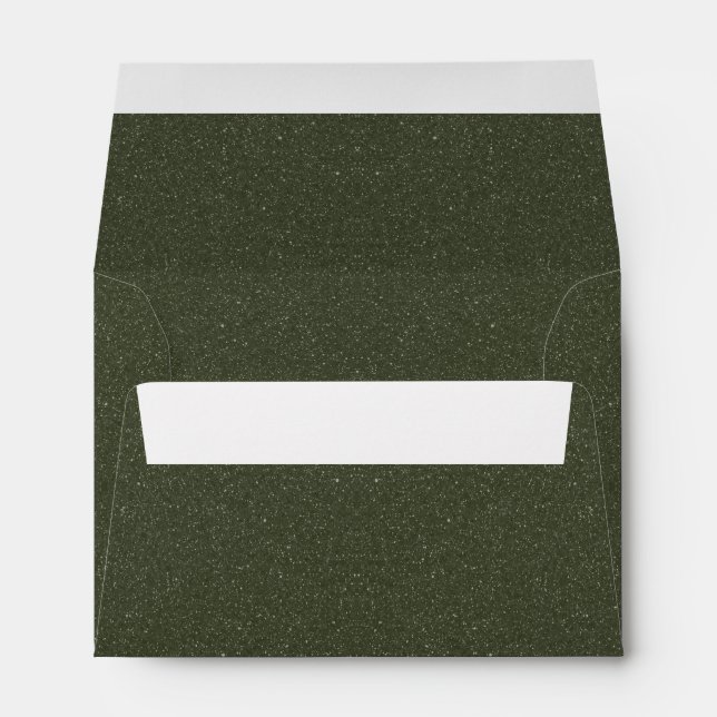 Dark Moss Green Speckled Envelope – Customisable (Back (Bottom))