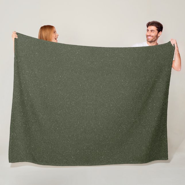 Dark Moss Texture Custom Fleece Blanket (In Situ)