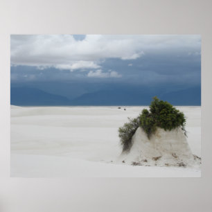 Dark Mountains - White Sands, New Mexico Poster