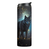 Dark Mysterious Black Wolf