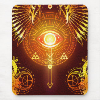 Dark Mystical Arcane Eye of Eternity Red Mouse Pad
