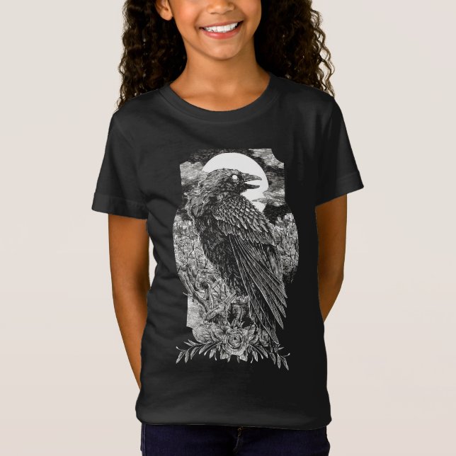 Dark Mystical Raven T-Shirt (Front)