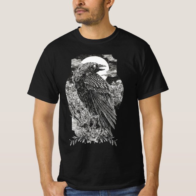 Dark Mystical Raven T-Shirt (Front)