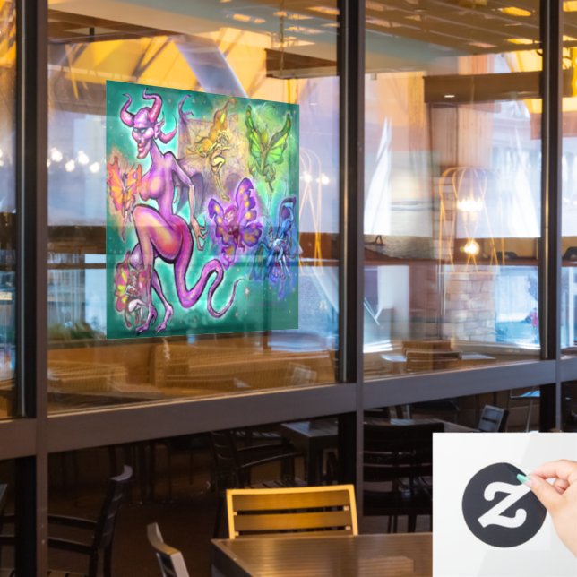 Dark n Light Fae Window Cling (Restaurant Window)