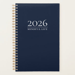 Dark Navy 2026 Planner   Custom Title & Initials