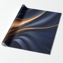 Dark navy and bronze mate wrapping paper 
