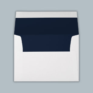 Dark Navy Blue Lined Envelope