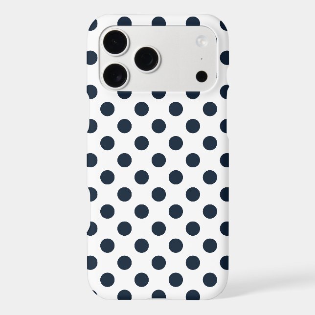 Dark navy blue polka dots (Back)