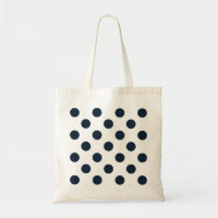 Dark navy blue polka dots