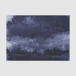 Dark Navy Blue Water Colour Tissue Paper