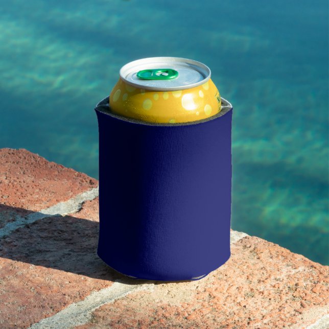 Dark Navy Solid Colour Can Cooler (In Situ Pool)