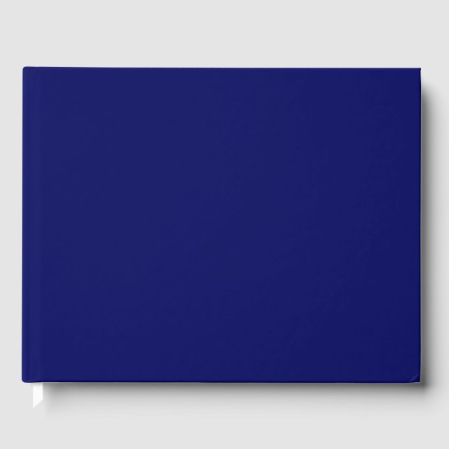 Dark Navy Solid Colour Guest Book (Front)