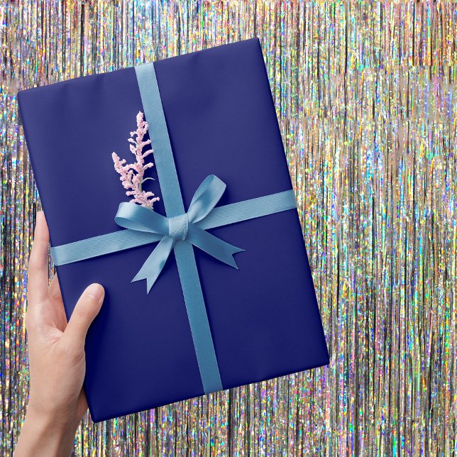 Dark Navy Solid Colour Wrapping Paper (Creator Uploaded)