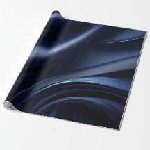 Dark Navy Wavy Pattern Wrapping Papper