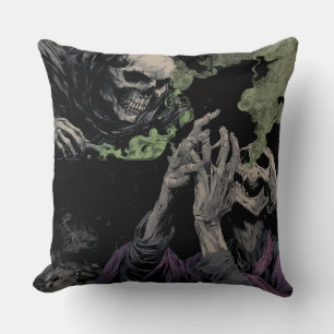 Dark Necromancy & Grim Reaper - Dark Fantasy Skele Cushion