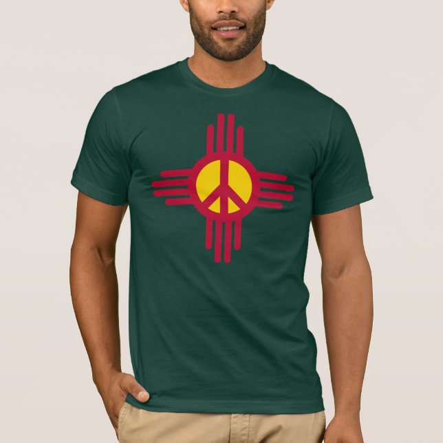 Dark New Mexico Peace Sign T-Shirt (Front)