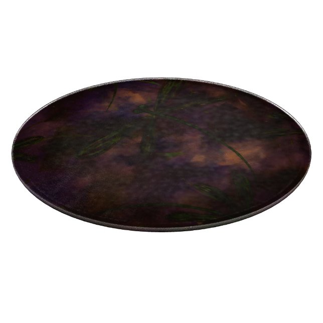 Dark Night Dragonfly Fire Cutting Board (Corner)