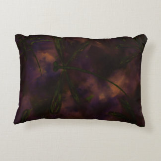 Dark Night Dragonfly Fire Decorative Cushion