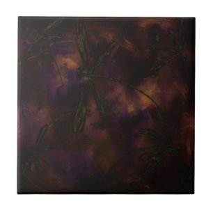 Dark Night Dragonfly Fire Tile