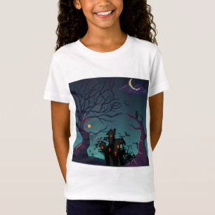 Dark night Halloween haunted house T-Shirt