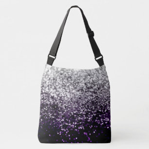 Dark Night Purple Black Silver Glitter #1 #shiny Crossbody Bag